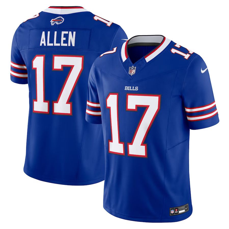 Men Buffalo Bills 17 Josh Allen Nike Royal Vapor F.U.S.E. Limited NFL Jersey